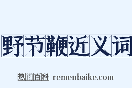 野节鞭近义词是什么意思的图片
